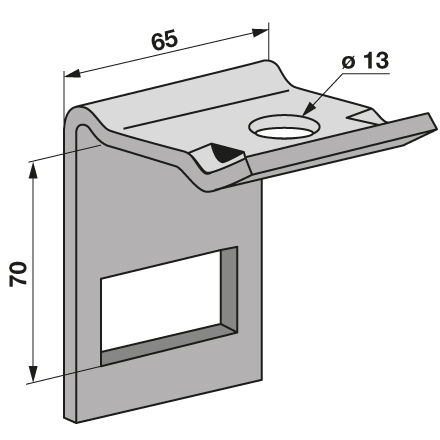 Zinkenhalter für Rahmen 60x60 45x10