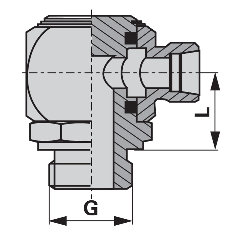 Drehwinkel Einschraubverschraubung