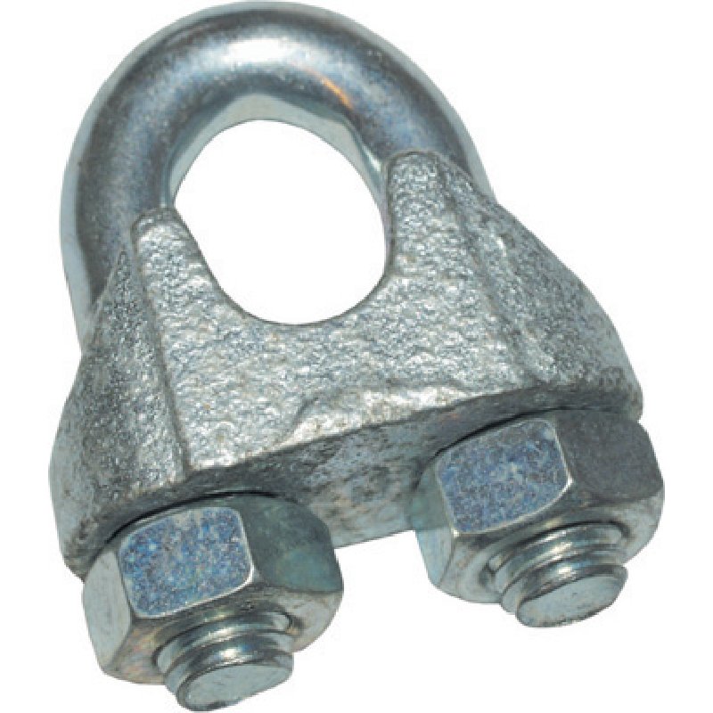 Morsetto per fune metallica per fune diam. 10 mm, acciaio zincato, DIN741