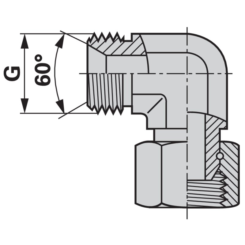 Einstellbare Winkelverschraubung
