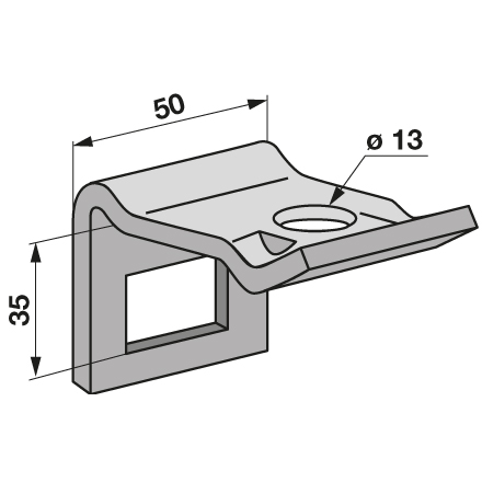 Zinkenhalter für Rahmen 40x15 32x10