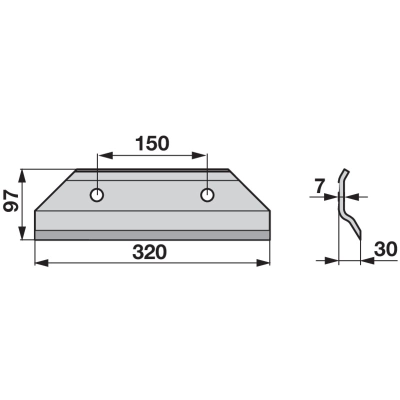 Häckslermesser verstärkt