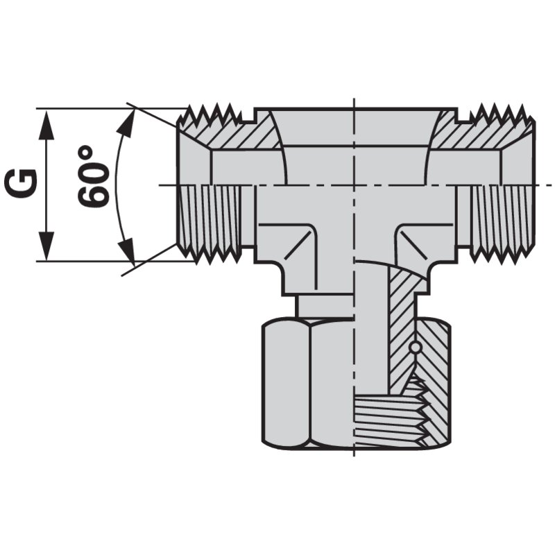 Einstellbare T-Verschraubung