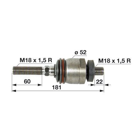 Axialgelenk M24x1,5/M22x1,5