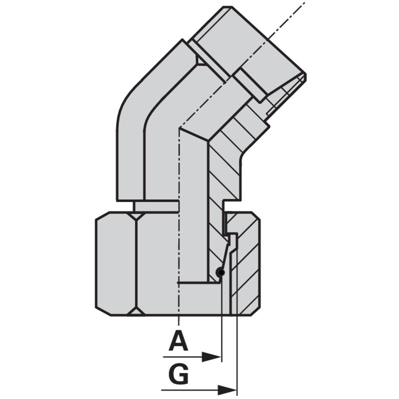 Einstellbare Winkelverschraubung