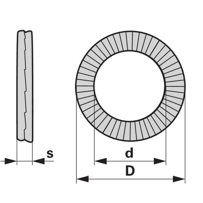 Keilsicherungsscheiben M10 10,7x16,6