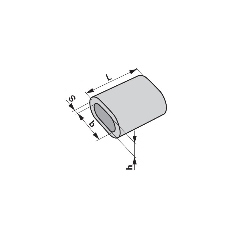Pressklemme Dm 10,9 x 21,8 mm aus Aluminium, DIN3093 / EN13411-3