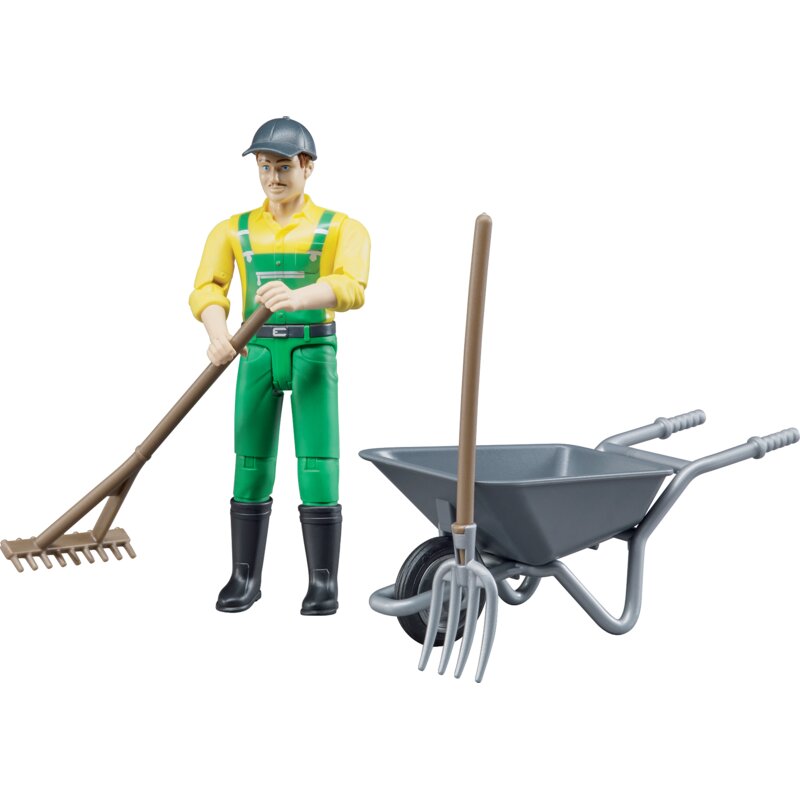 Figurenset Landwirt mit Zubehör Spielzeug 62610 - Bruder