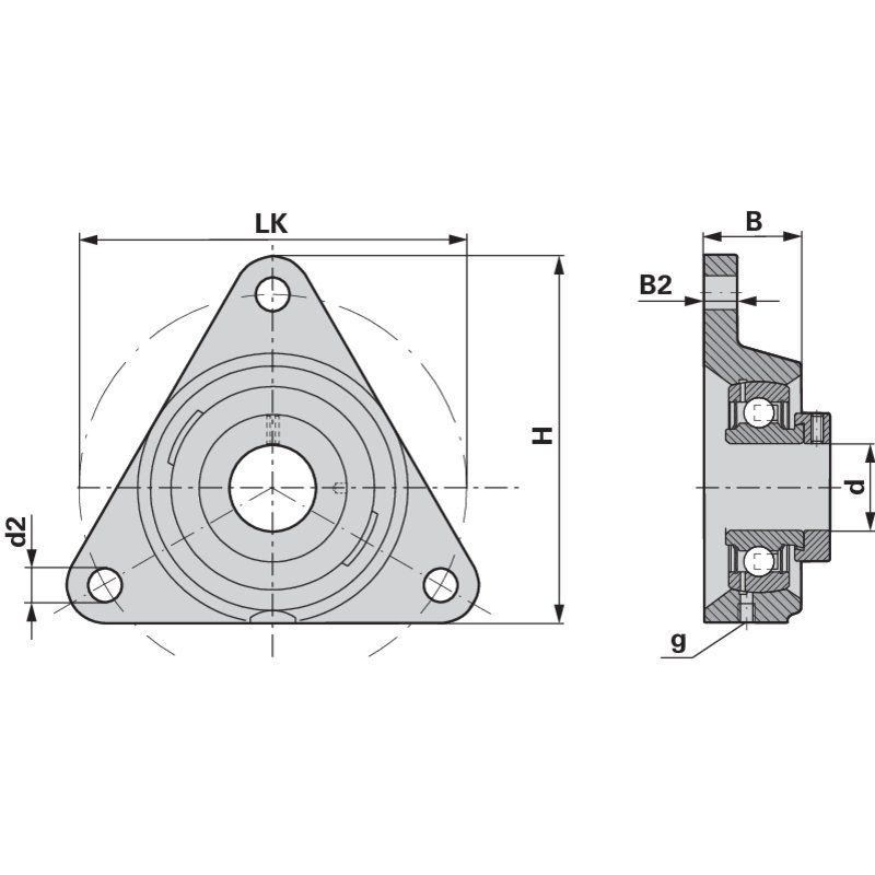 Cuscinetto flangiato