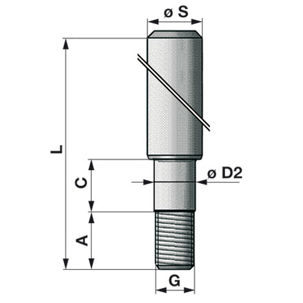 Stelo cromato diametro esterno 30x648