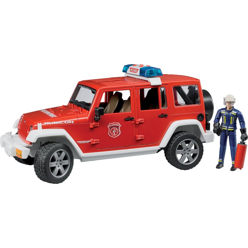 Jeep Wrangler Unlimited Rubicon Feuerwehrfahrzeug Spielzeug 02528 - Bruder