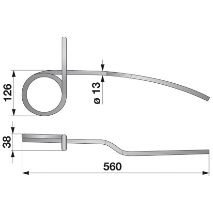 Dente ranghinatore destra