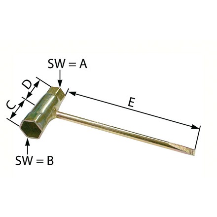 Kerzenschlüssel SW1.: 21mm, SW2.: 17mm