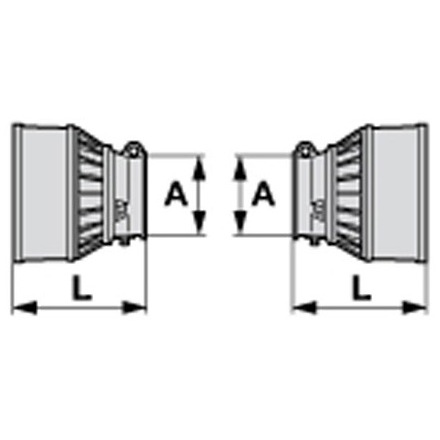 Schutztrichter mit Manschette für Außen