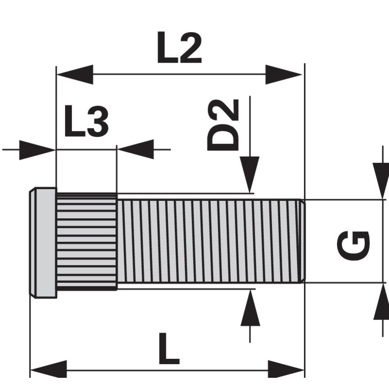Radbolzen M18 x 1,5, Länge 52 mm
