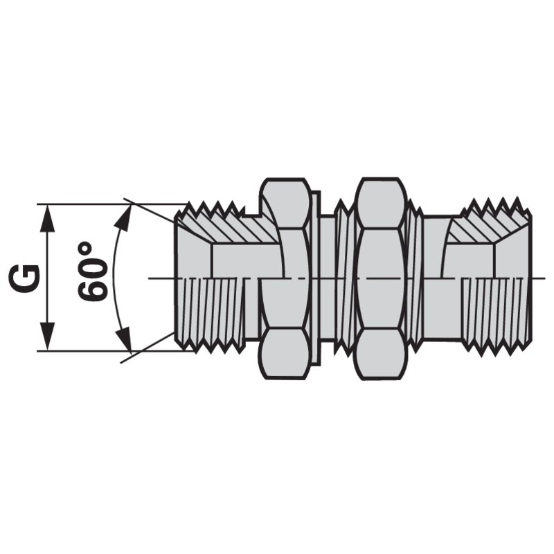 Gerade Schottverschraubung