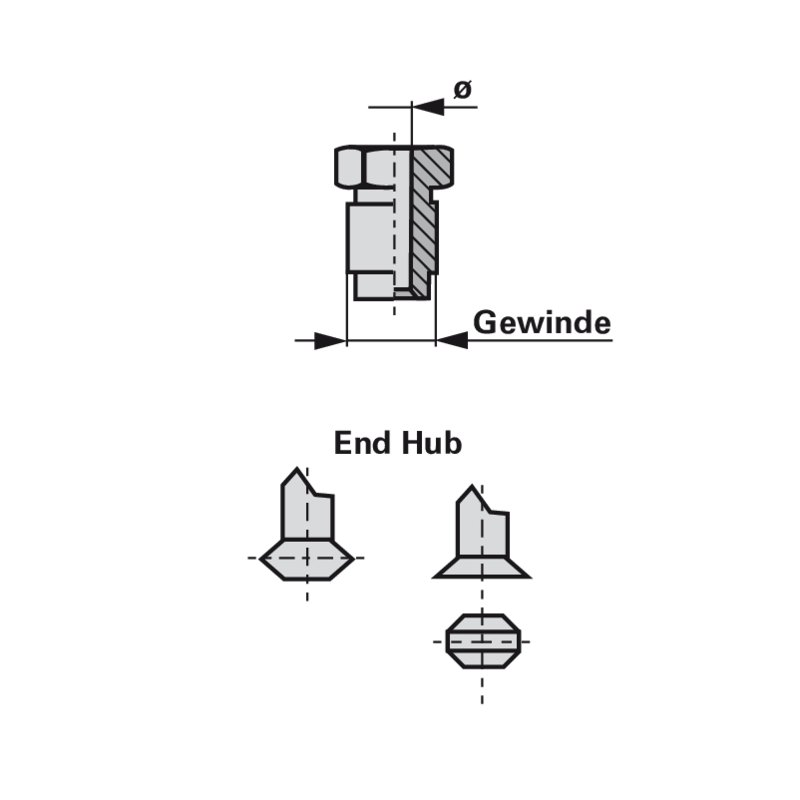 Bördelanschluß d.6,1mm M12x1