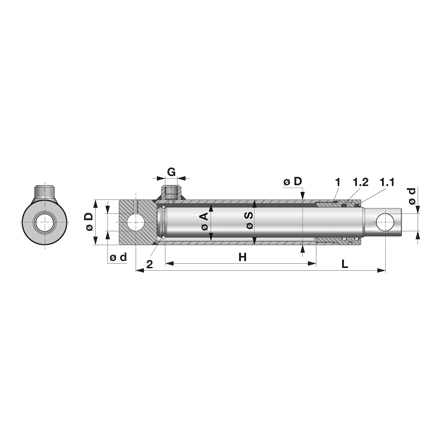 Kolbenstangenführung Dm 25