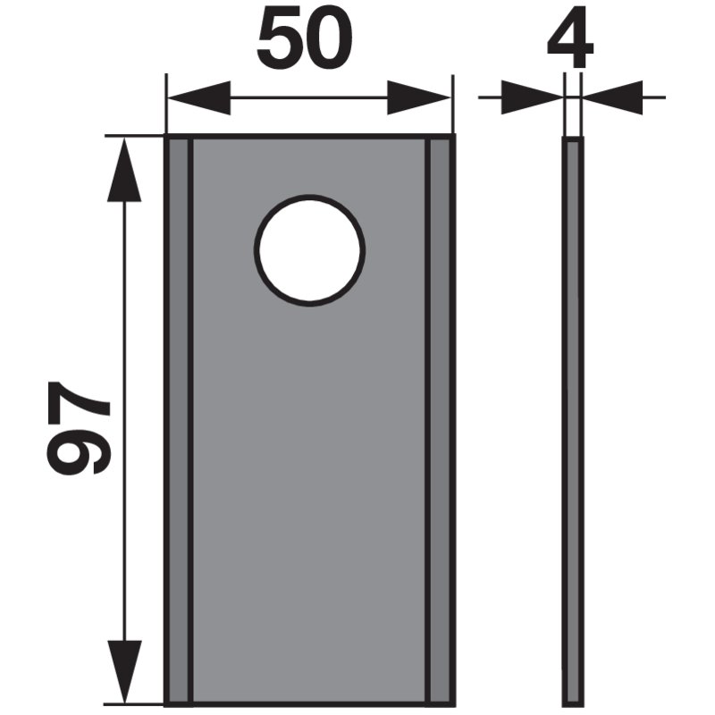Kreiselmäherklinge gerade