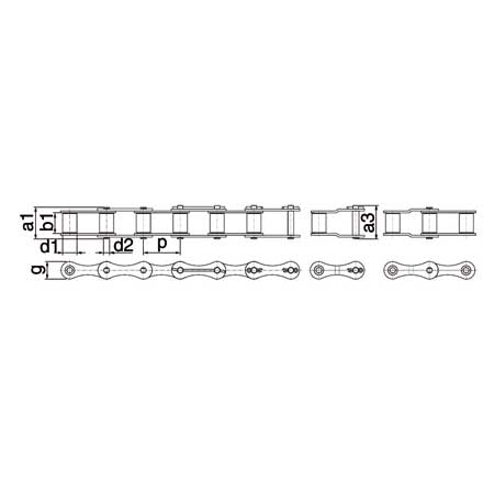 Landmaschinen Rollenkette Elite S52, 5 Meter Bund, DIN8189