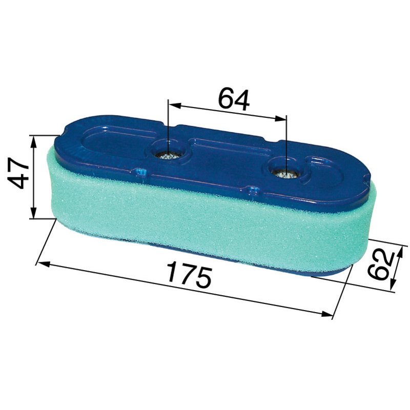 Filtro aria ovale, L=175 x B=62 mm al posto di Honda 17211ZE7W01