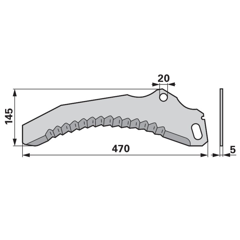 Coltello per carro autocaricante