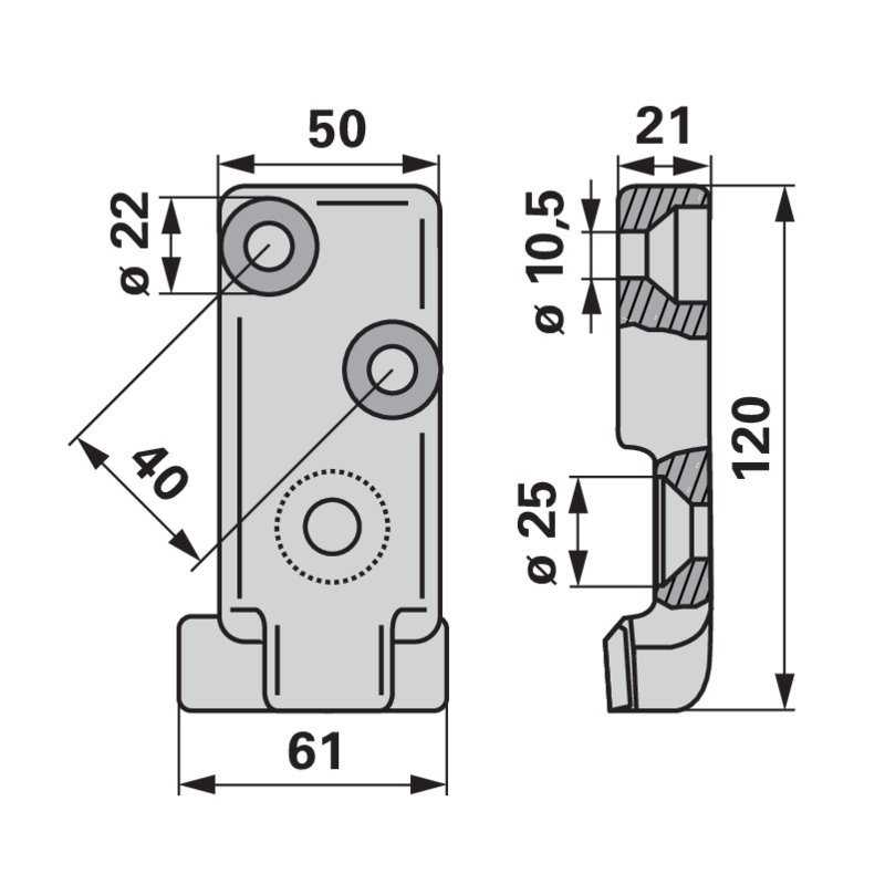 Außenschuhsohle rechts