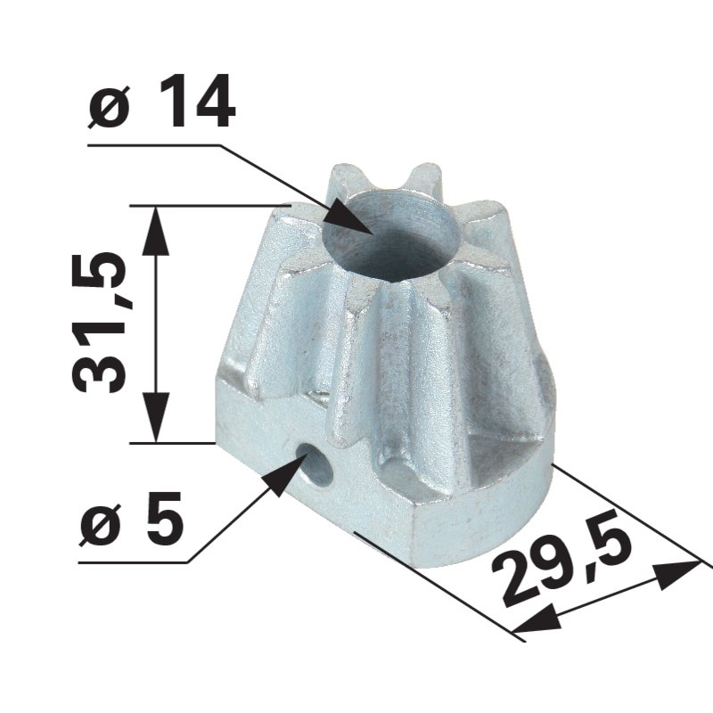 Kegelrad für Knüpfer