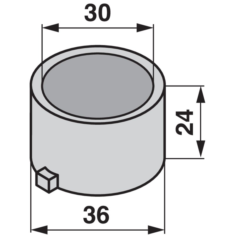 Buchse AD 36 x ID 30 x L 24 mm SIP 151240008
