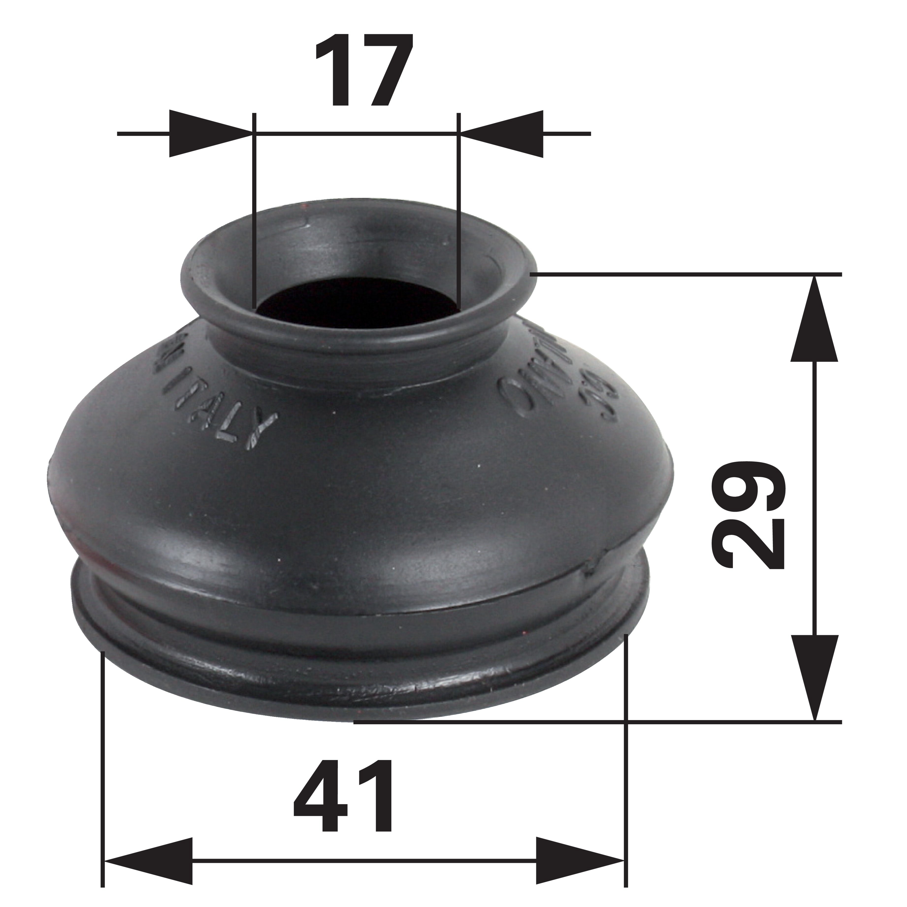 Staubschutz mit Sicherungsring 16 / 40 mm