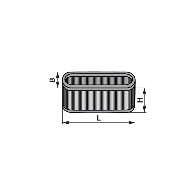 Filtro aria ovale, L=129 x L=66,5 mm al posto di Honda 17210ZE8003, 17210ZE8013
