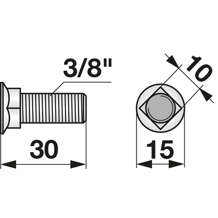 Pflugschraube Vierkant