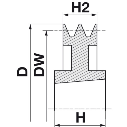 Puleggia SPA 200-02 per TPL System 2517, DIN 2211