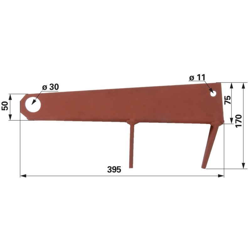 Streuflügel links, oberflächengehärtet