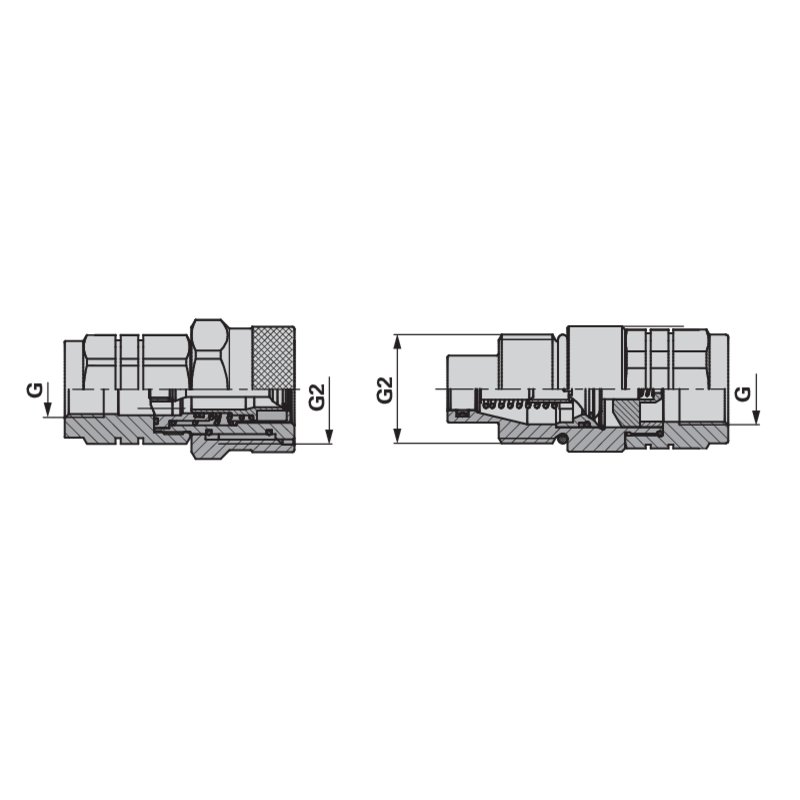 Flachschraubkupplung Stecker