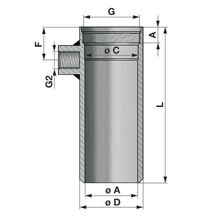 Canna per cil. idraulico diametro 60/70X1117