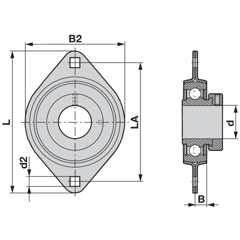 Cuscinetto flangiato