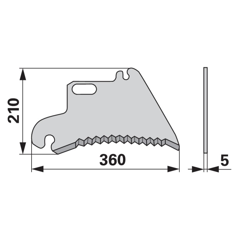 Coltello per carro autocaricante
