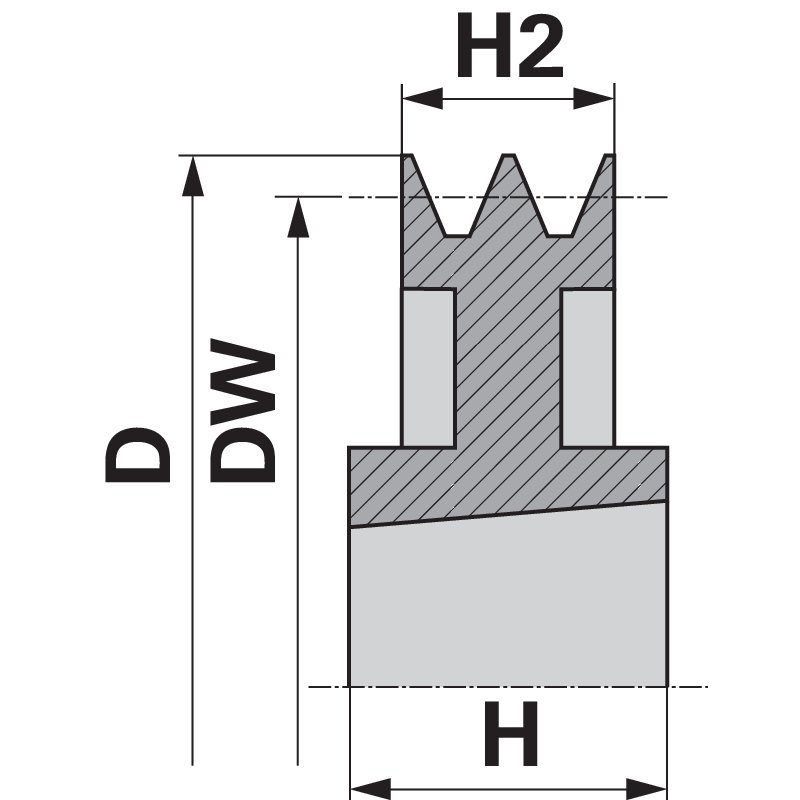 Puleggia per cinghia trapezoidale