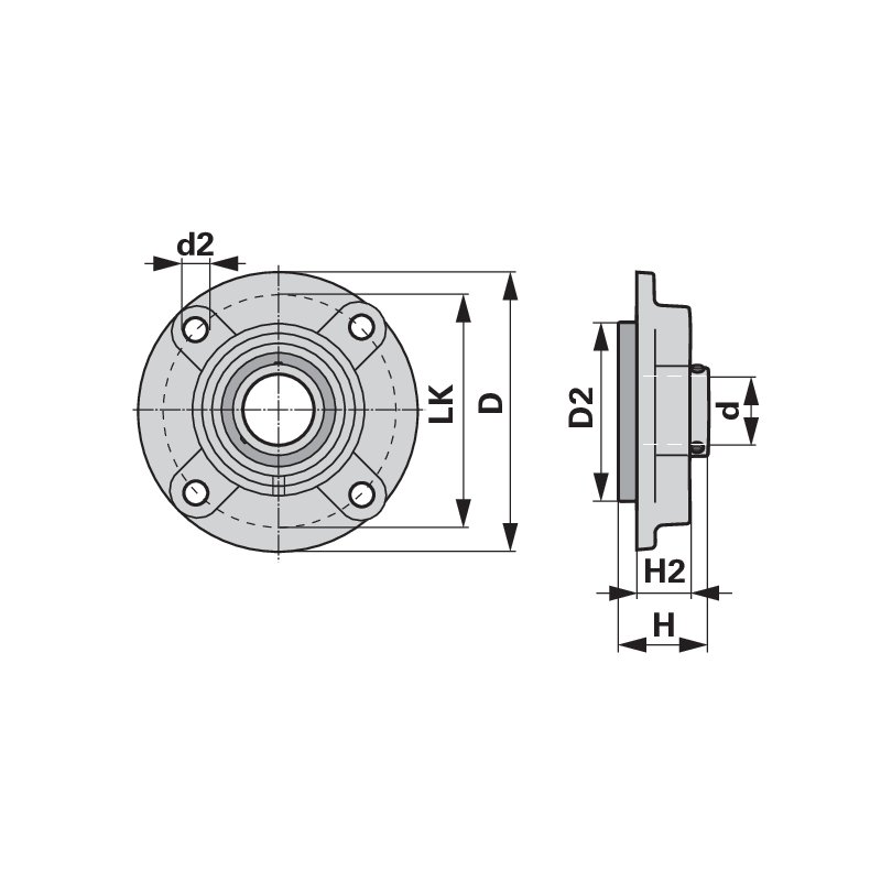 Cuscinetto flangiato