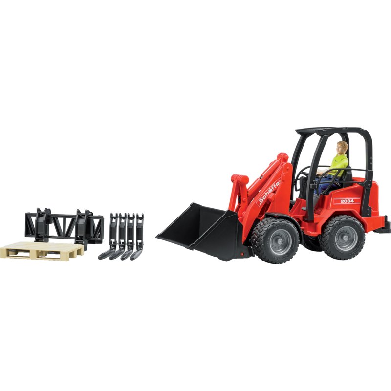 Caricatore agricolo Schäffer 2034 con accessori giocattolo 02191 - Bruder