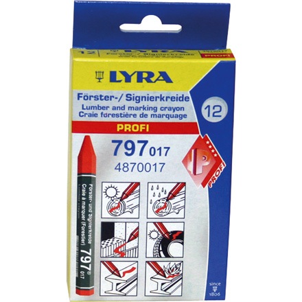 Försterkreide rot Lyra 12 mm