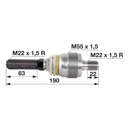 Axialgelenk M22x1,5/M22x1,5