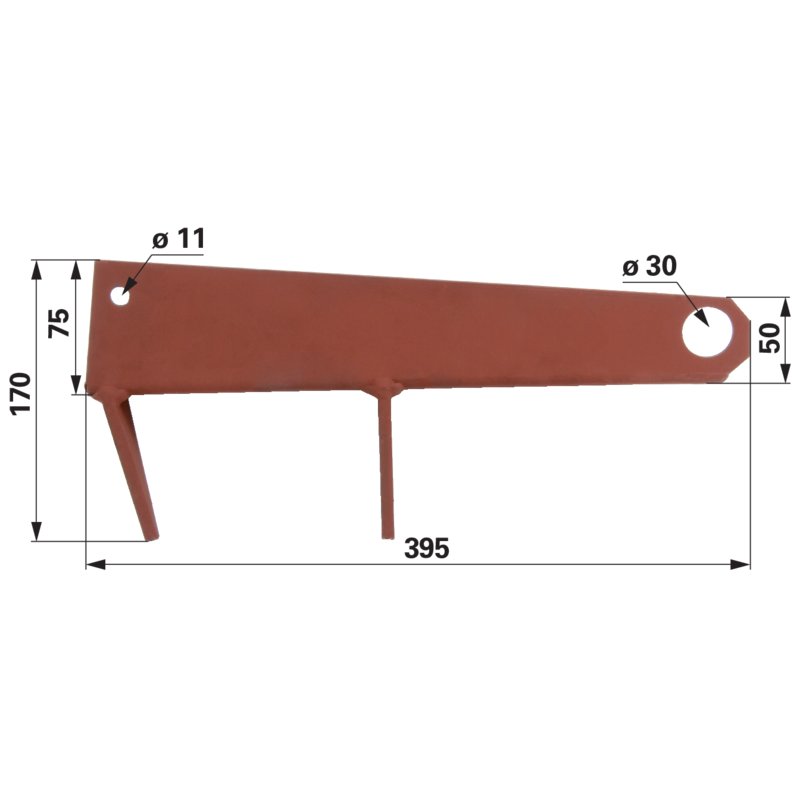 Streuflügel rechts, oberflächengehärtet