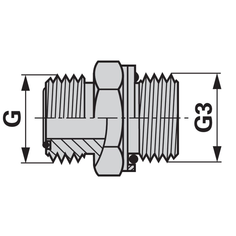 Connessione a vite diritta ORFS 13/16-16-G 1/2