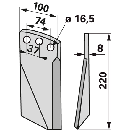 Fräsmesser Rechts