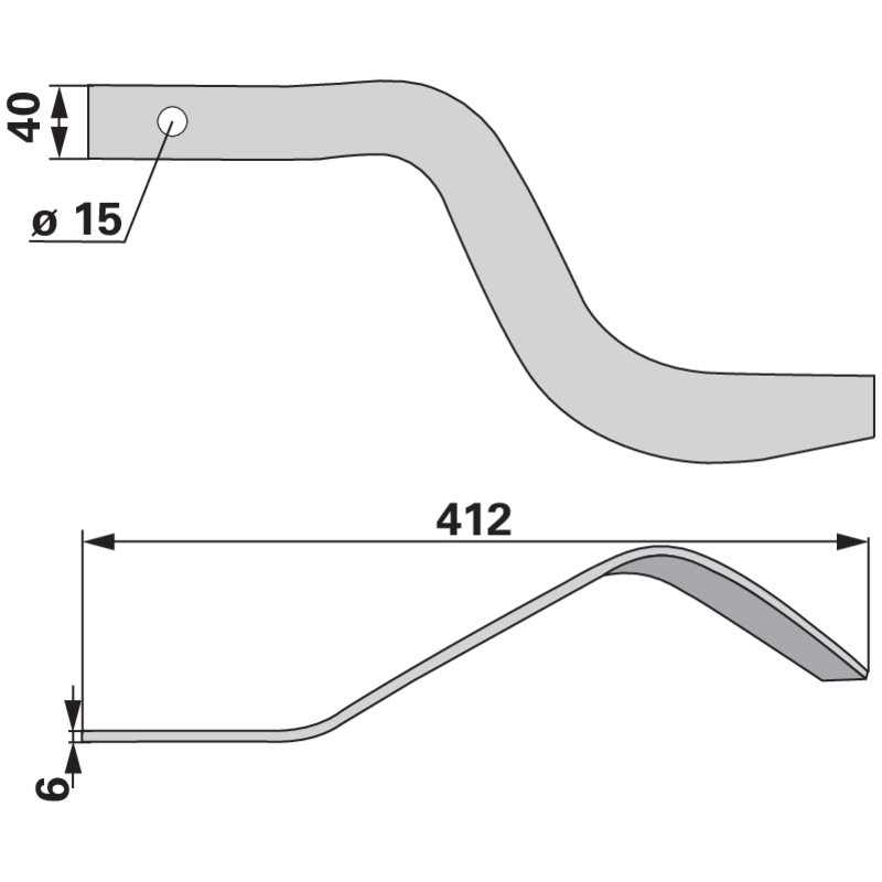Raschiatore sinistro - compatibile con MASCHIO GASPARDO, numero di riferimento: 22220059 (prodotto non originale)