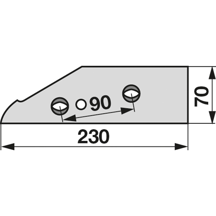 Atrezzo destro corto, invece di Kuhn 279028