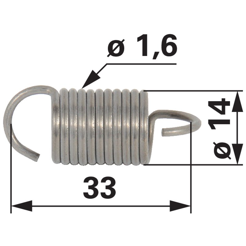 Feder für Unterlenkerhaken Kat. 1, 2L CBM