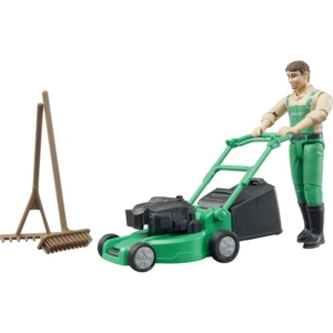 Figurenset Gärtner mit Rasenmäher Spielzeug 62103 - Bruder